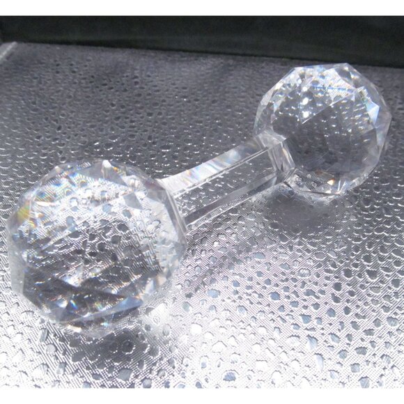 Vintage Crystal Barbell Knife Rest Holder - Picture 6 of 10